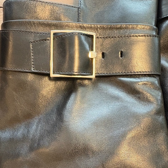 CAPEZZANI | black leather heels size 36 made in Italy side zipper thick heel - Picture 3 of 7